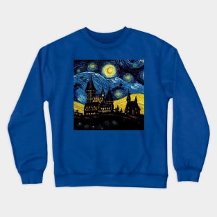 Starry Night Wizarding School Van Gogh Crewneck Sweatshirt